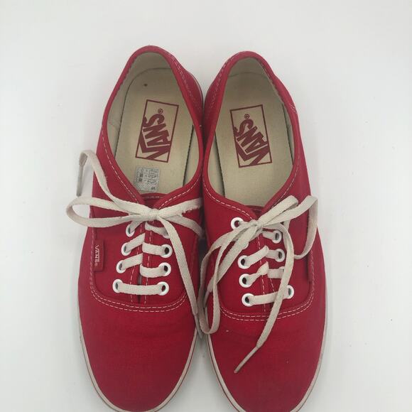 VANS Authentic Red Classic Unisex Canvas Shoes | Men's Size 6.5/Women's Size 8 - Picture 5 of 9